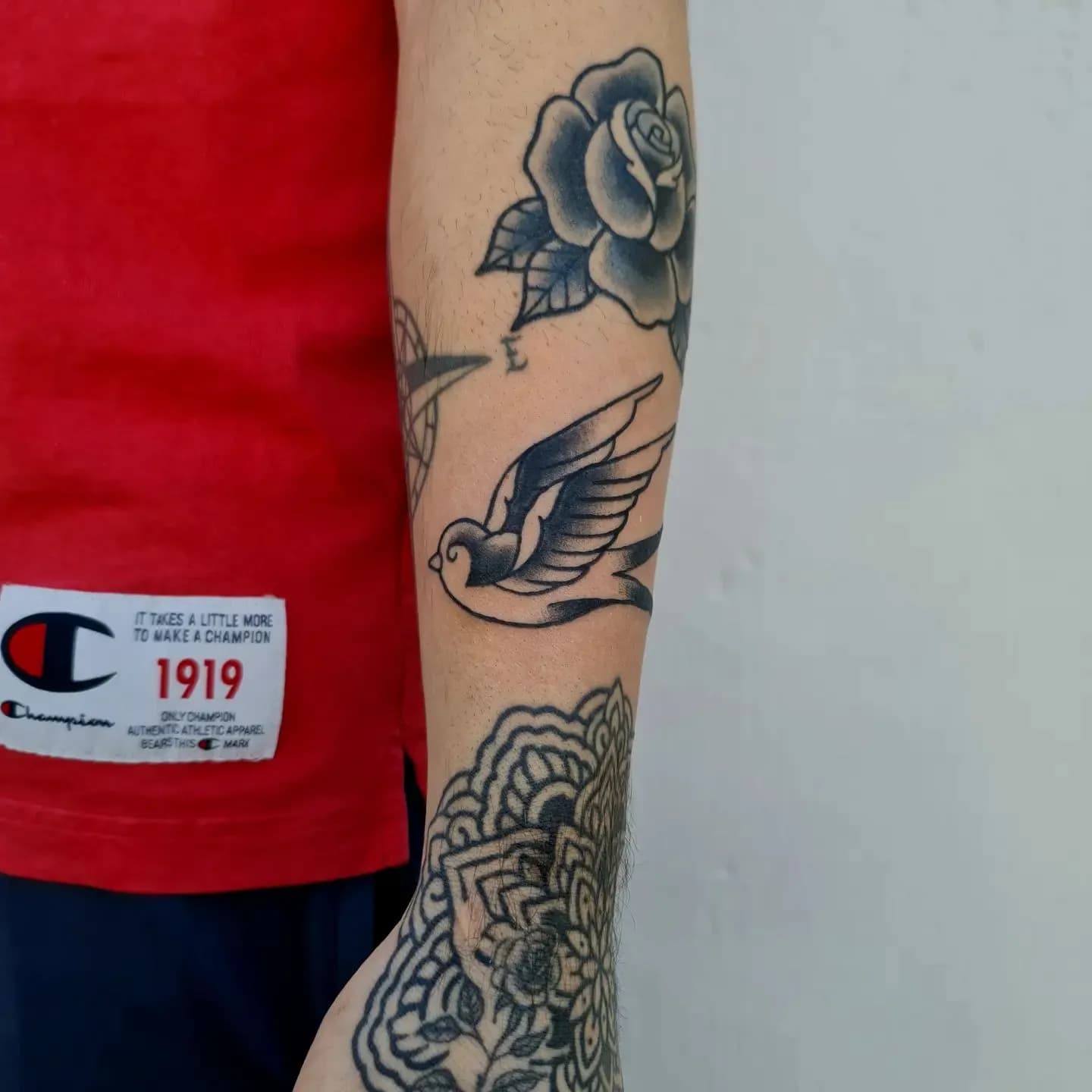 Joe Penn - Black and gray bird Tattoo