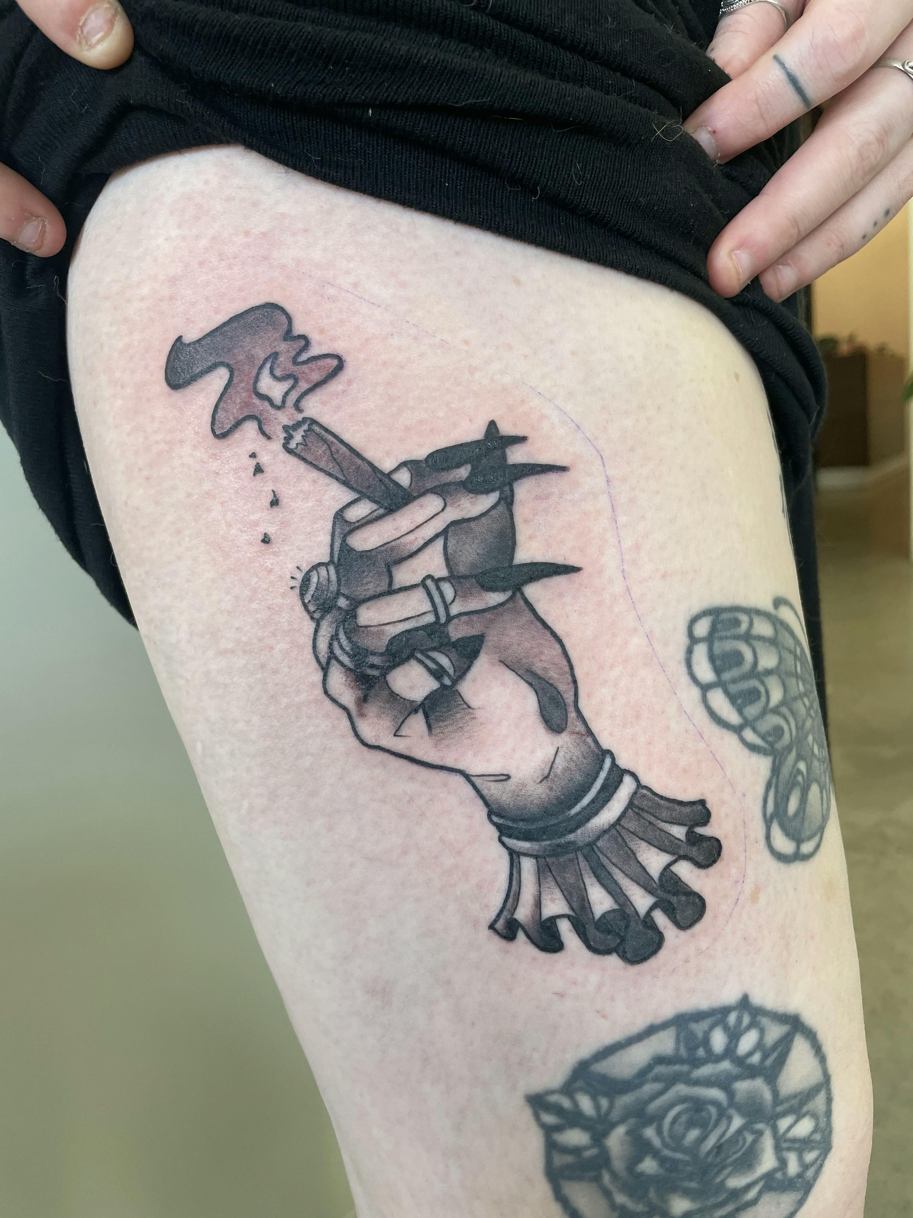 Dominique Hoffert - Hand Tattoo