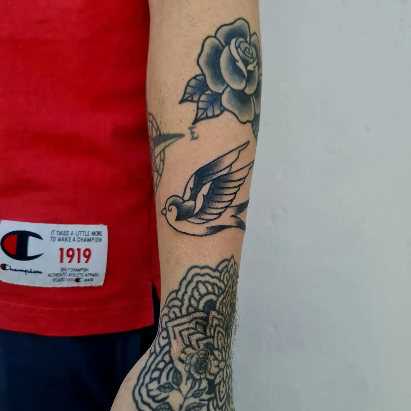 Joe Penn - Black and gray bird Tattoo