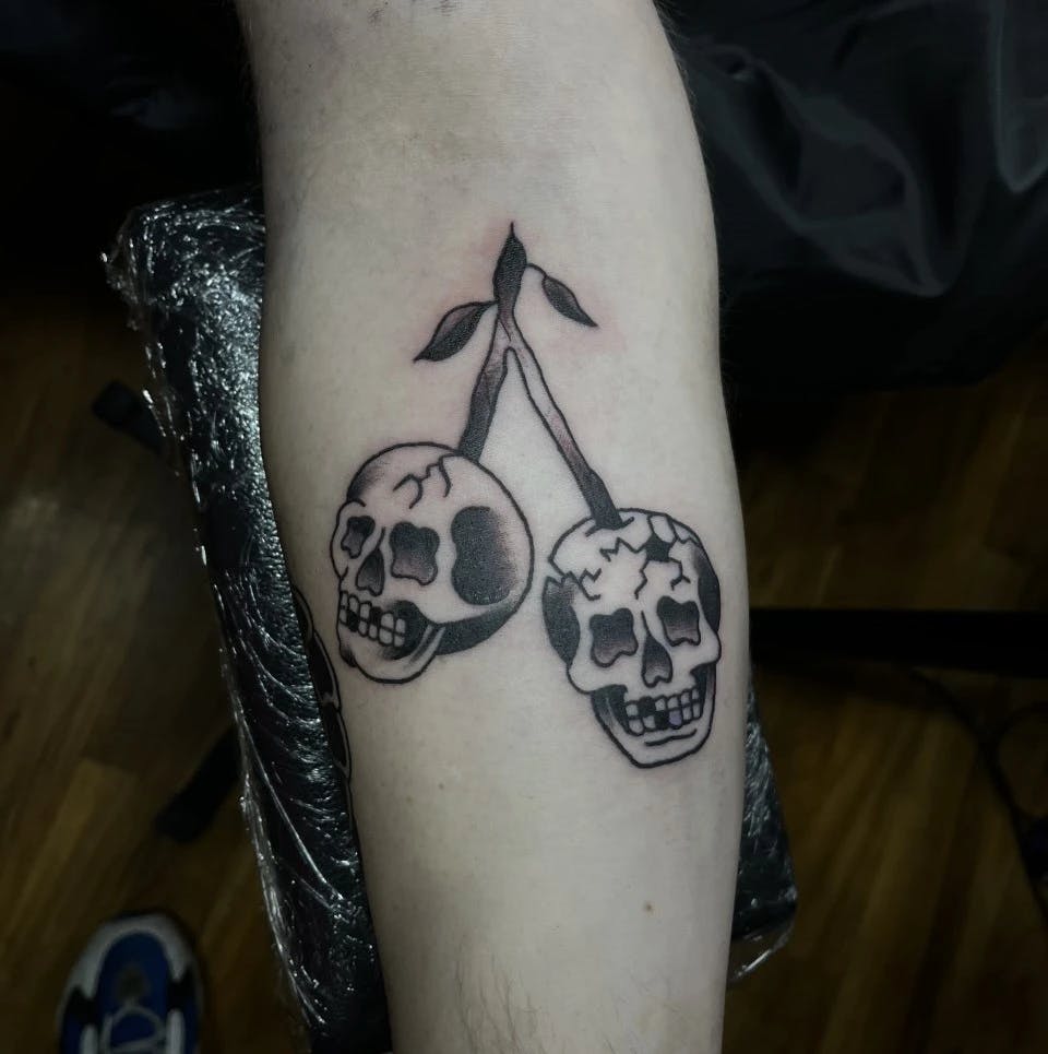 Spencer Green - Cherry Skulls Tattoo