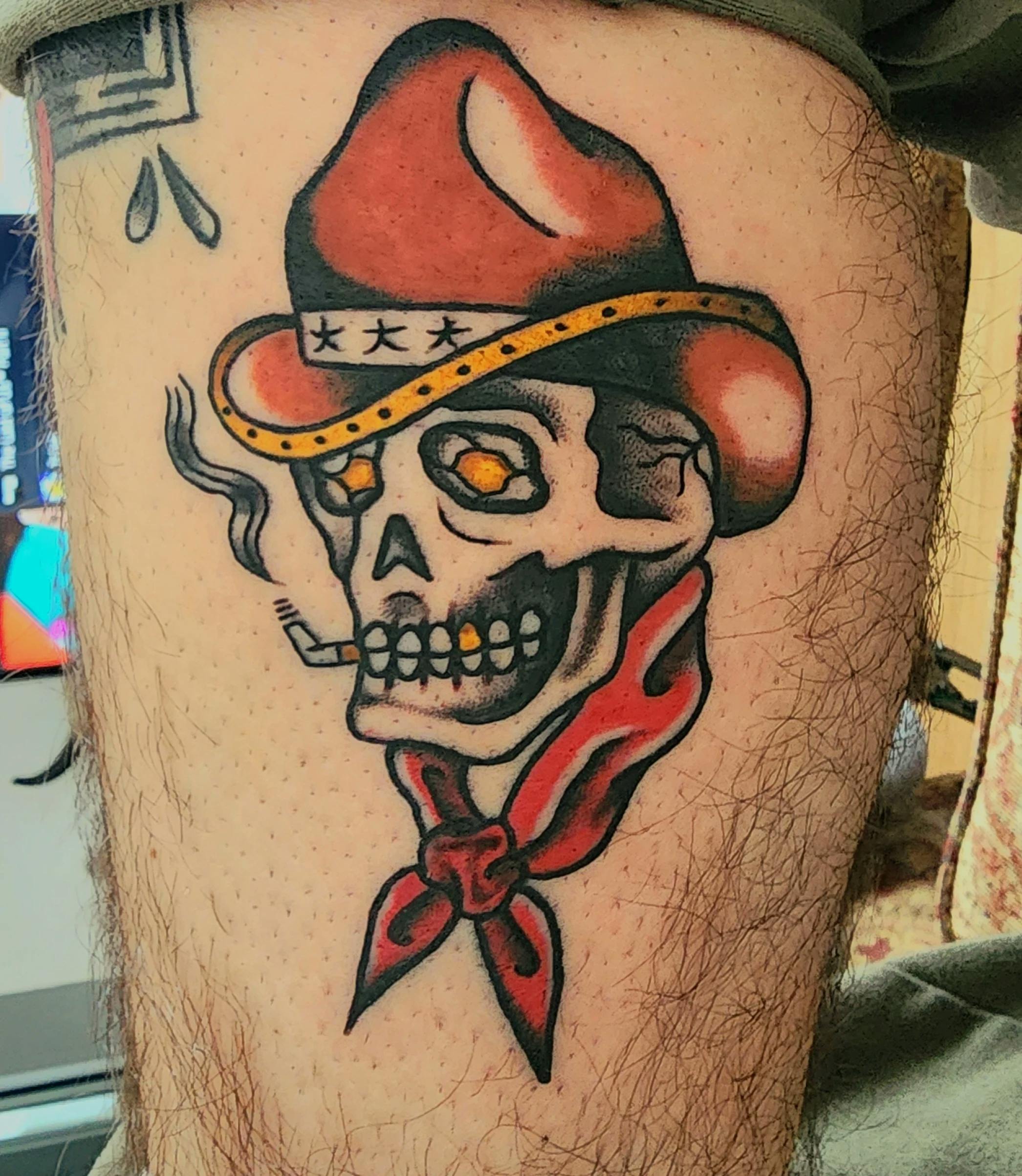Raphael Langevin - Cowboy Skull Tattoo