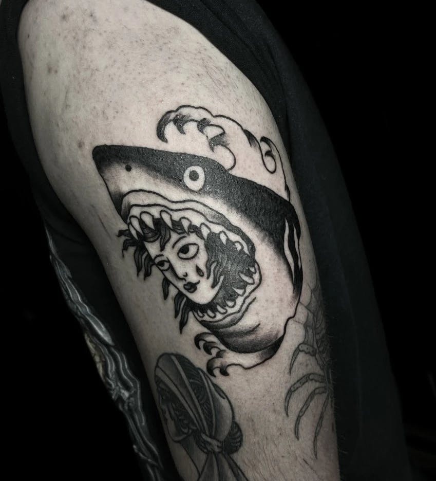 Spencer Green - Shark Lady Tattoo